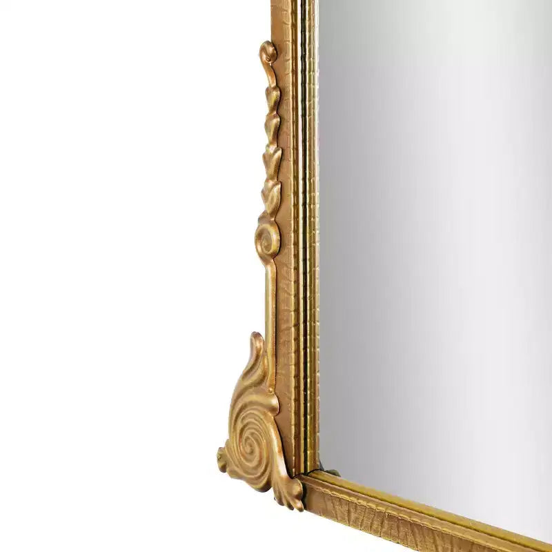 Specchio da parete decorativo in metallo dorato antico "Arco" 23" x 29.5" - Ispirazione barocca, nessun assemblaggio richiesto
