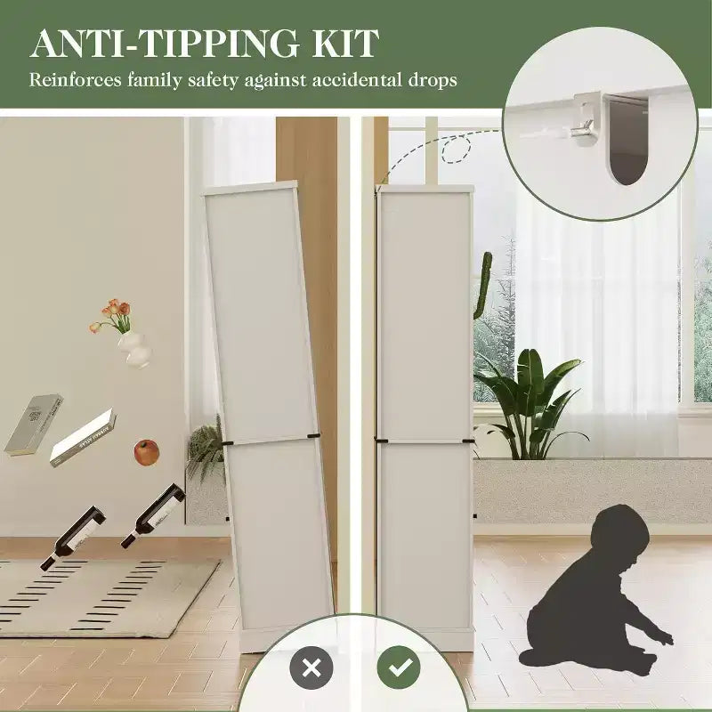 Armadio contenitore alto 190 cm con luce LED, mobile dispensa in stile rustico con ripiani regolabili in vetro temperato, scaffale portabottiglie