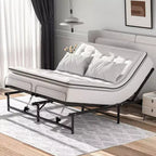 Base letto regolabile Sandinrayli, struttura letto elettrica con telecomando a filo, funzione ergonomica di inclinazione testa e piedi, King
