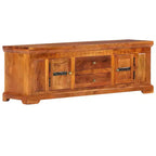 Mobile TV Miele in Legno Massello di Acacia, Legno Ingegnerizzato Medio