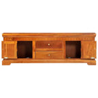 Mobile TV Miele in Legno Massello di Acacia, Legno Ingegnerizzato Medio