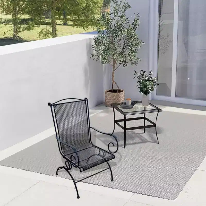 Poltrone a dondolo girevoli in rete d'acciaio per patio moderno Uptown, sedie da giardino, 2 pezzi, nere