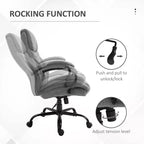 Sedia Comoda Extra Larga con Altezza Regolabile, Sedia da Ufficio Ergonomica con Braccioli Imbottiti, Sedia Criss Cross per Casa, Ufficio