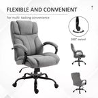Sedia Comoda Extra Larga con Altezza Regolabile, Sedia da Ufficio Ergonomica con Braccioli Imbottiti, Sedia Criss Cross per Casa, Ufficio