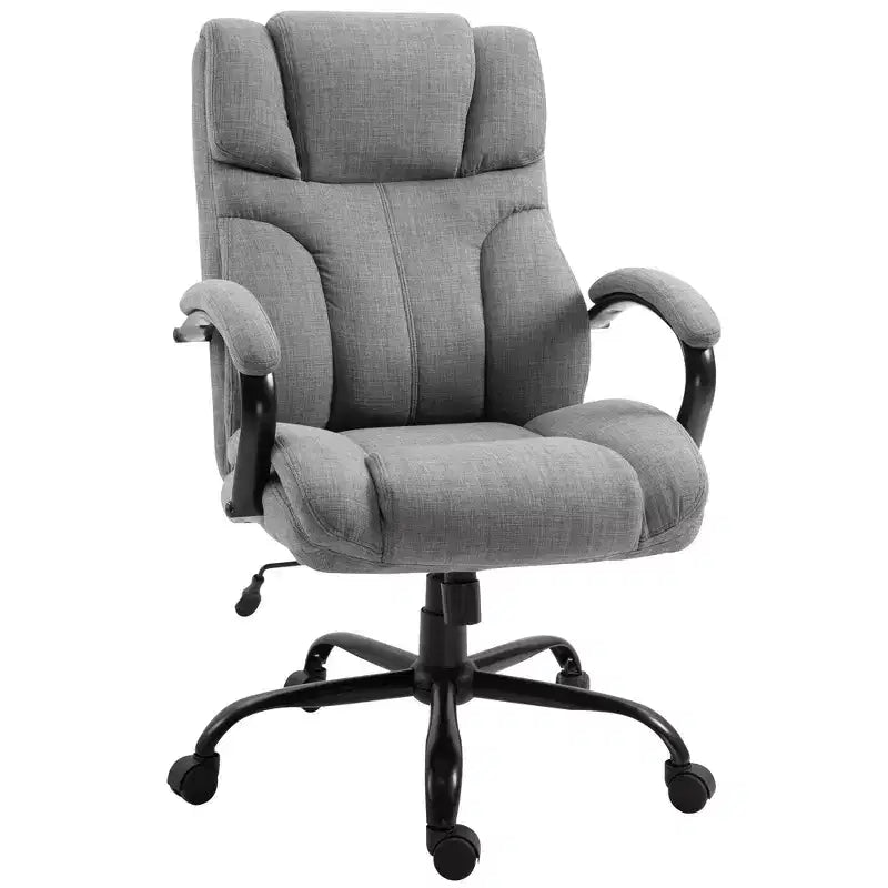 Sedia Comoda Extra Larga con Altezza Regolabile, Sedia da Ufficio Ergonomica con Braccioli Imbottiti, Sedia Criss Cross per Casa, Ufficio