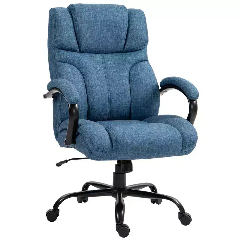 Sedia Comoda Extra Larga con Altezza Regolabile, Sedia da Ufficio Ergonomica con Braccioli Imbottiti, Sedia Criss Cross per Casa, Ufficio