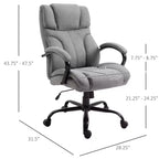 Sedia Comoda Extra Larga con Altezza Regolabile, Sedia da Ufficio Ergonomica con Braccioli Imbottiti, Sedia Criss Cross per Casa, Ufficio