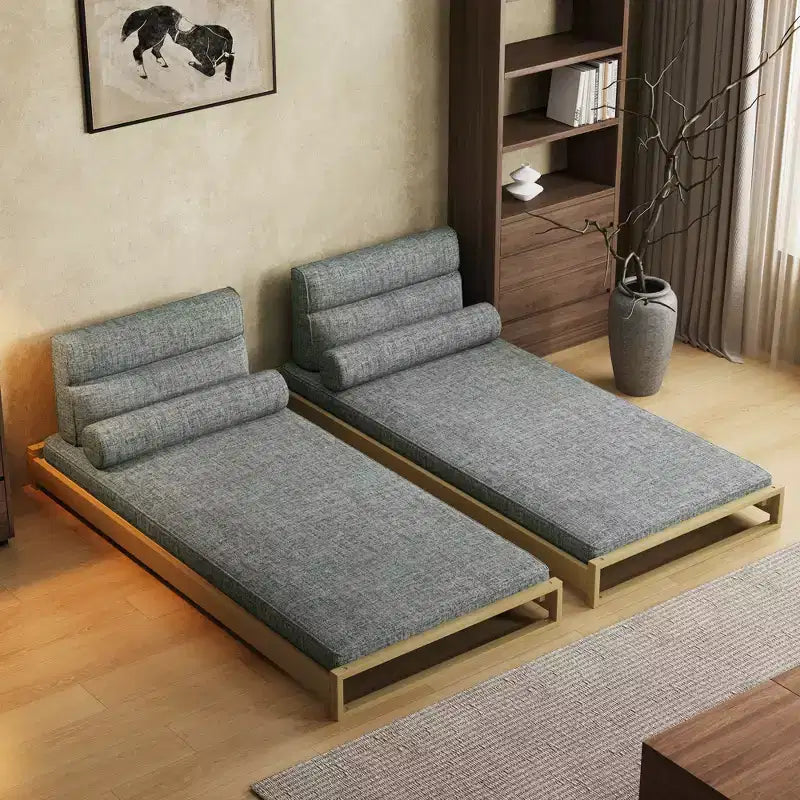 Divano letto moderno convertibile Gaoyangjiaju da 82,67 pollici con struttura in legno massello e fodere rimovibili