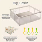 Box per bambini con tappetino 150x180 cm, recinzione di sicurezza, centro attività per neonati e bambini piccoli, da interno ed esterno