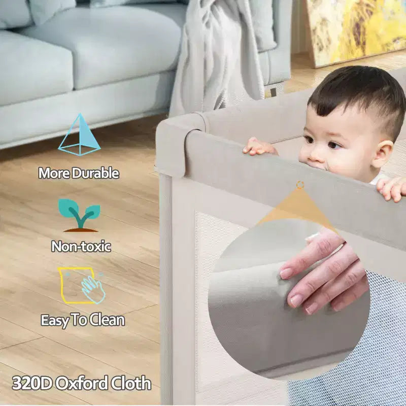 Box per bambini con tappetino 150x180 cm, recinzione di sicurezza, centro attività per neonati e bambini piccoli, da interno ed esterno