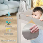 Box per bambini con tappetino 150x180 cm, recinzione di sicurezza, centro attività per neonati e bambini piccoli, da interno ed esterno