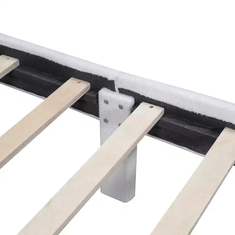 Letto imbottito con piattaforma, Struttura in legno in pile Teddy con cassetto e porte USB, per camera da letto, Facile da montare, Bianco
