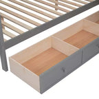 Letto a castello a L con due letti singoli sopra un letto matrimoniale, con armadio e scala in legno massello, con scrivania portatile