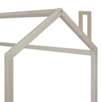 Letto a casetta in velluto con struttura a piattaforma, una piazza e mezza/matrimoniale, colore beige - ModernLuxe