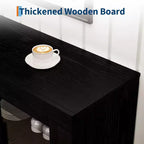 Credenza a Buffet 71 con 4 Ante, Armadietto Accentato Moderno di Metà Secolo con Contenitore per Soggiorno e Cucina, Naturale