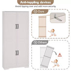 Mobiletto Dispensa da Cucina, Armadio Dispensa Bianco Indipendente, Armadio a 60 Ante, Mobiletto Alto per Bagno