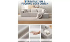 Divano componibile modulare con chaise longue da 108 pollici | Divano a L compresso e morbido per soggiorno | Design con divano letto, beige