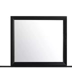 Specchio nero con elegante cornice in legno, grande specchio moderno per comò da camera da letto o da parete