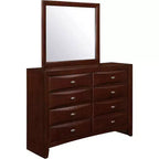 Specchio nero con elegante cornice in legno, grande specchio moderno per comò da camera da letto o da parete