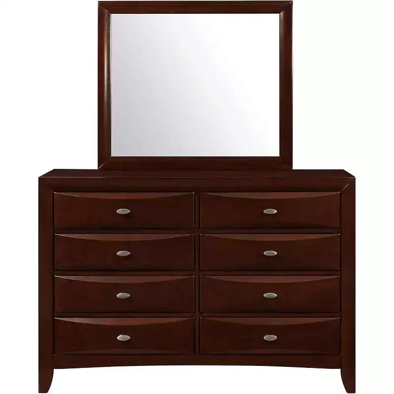 Specchio nero con elegante cornice in legno, grande specchio moderno per comò da camera da letto o da parete