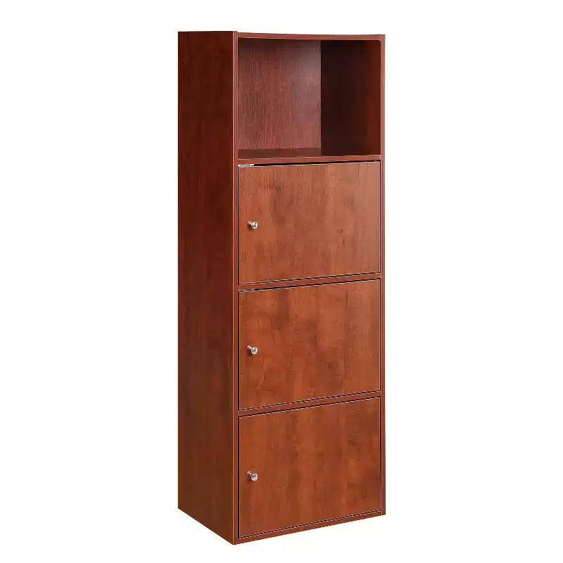 Armadietti multiuso in legno di betulla con 1 anta e 2 ripiani, 91 cm A x 61 cm L