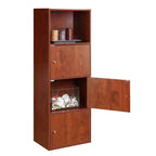 Armadietti multiuso in legno di betulla con 1 anta e 2 ripiani, 91 cm A x 61 cm L