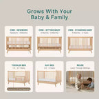 Culla trasformabile 3-in-1 in stile Soho