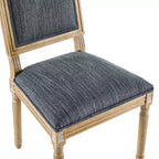 2 sedie da pranzo imbottite Bennett in gomma francese blu-grigio