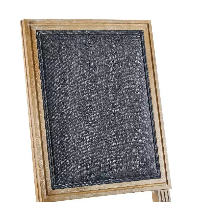 2 sedie da pranzo imbottite Bennett in gomma francese blu-grigio