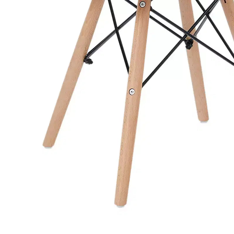 Sedie da Pranzo in Plastica Allan con Gambe in Legno Nere - Stile Moderno, Capacità 150 kg, Confezione da 2