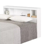 Testata con libreria Full Fusion Bianco Puro - Truciolare laminato, 5 anni di garanzia
