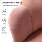 Poltrona d'accento Yves da salotto, comoda poltrona a barilotto con gambe in metallo dorato