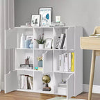 Costway Libreria a 9 Cubi Mobile Libreria in Legno Scaffali per Riporre Oggetti Divisorio per Ambienti Organizzazione