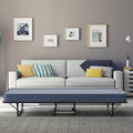 Letto pieghevole con materasso in memory foam lettino portatile per ospiti, blu marino, Made in Italy
